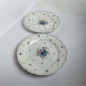 2 Dauphine Provincial Designs by Nikko Floral Dinner Plates 10” Japan Retired